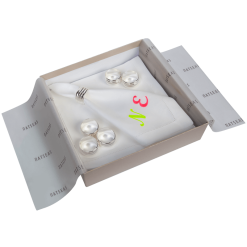 WHITE PERSONALIZED LINEN NAPKIN BOX